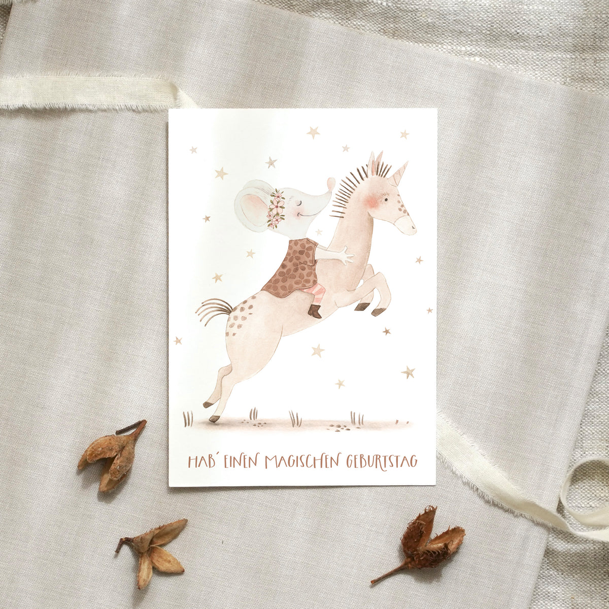 Postkarte · Einhorngeburtstag