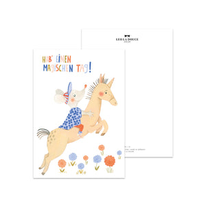 Postkarte · Magisches Einhorn
