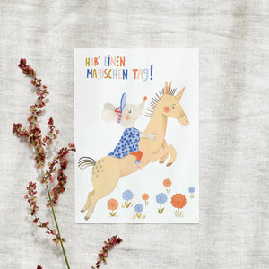 Postkarte · Magisches Einhorn