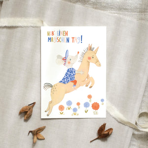 Postkarte · Magisches Einhorn