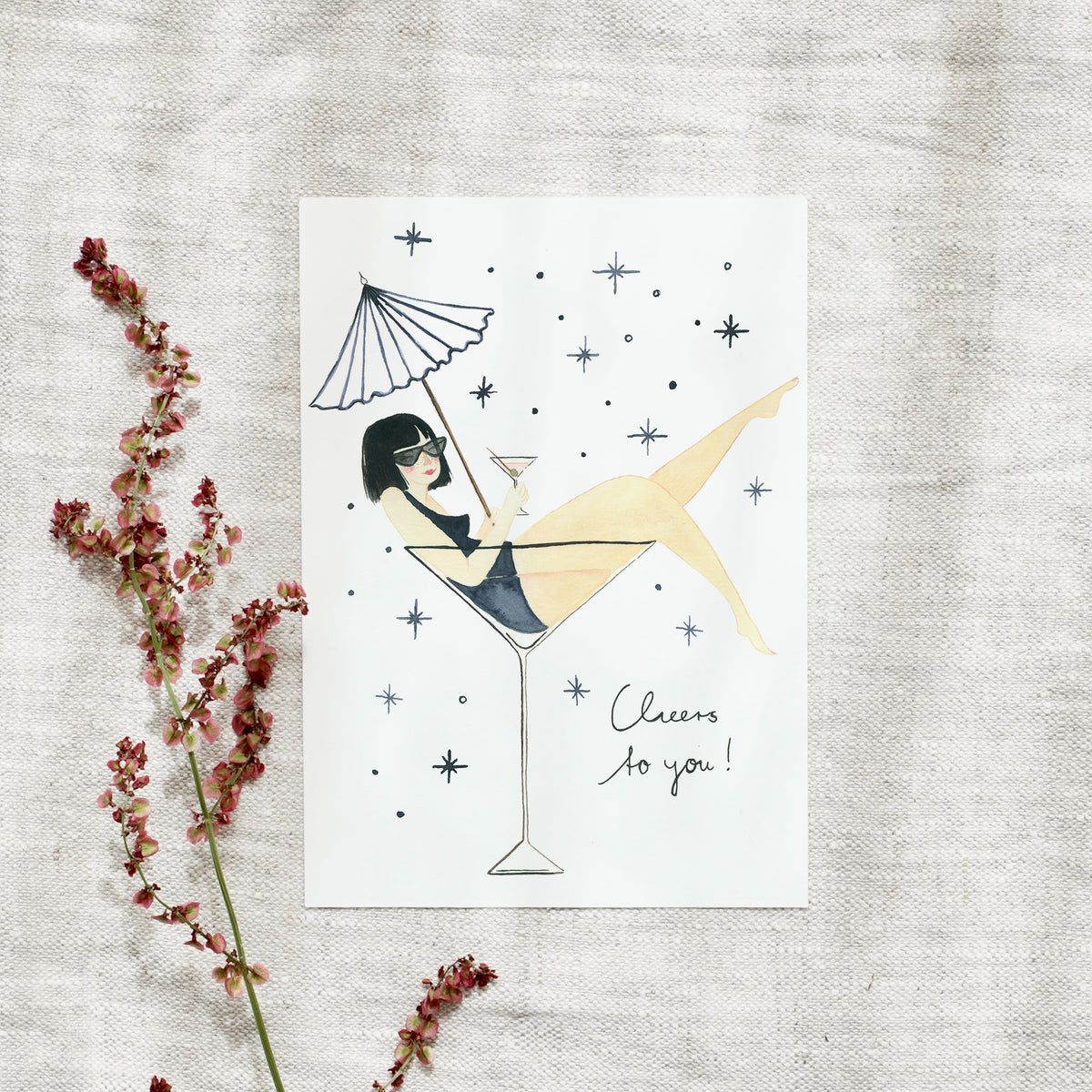 Postkarte · Lady Cocktail