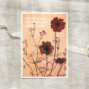 Postkarte · Wildflowers | Welch ein Glück