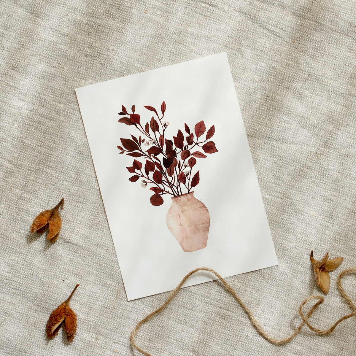 Postkarte - Red Leaves