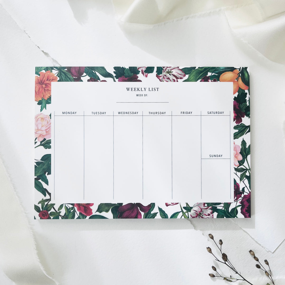 Weekly Planner - The English Garden No 1 | A5