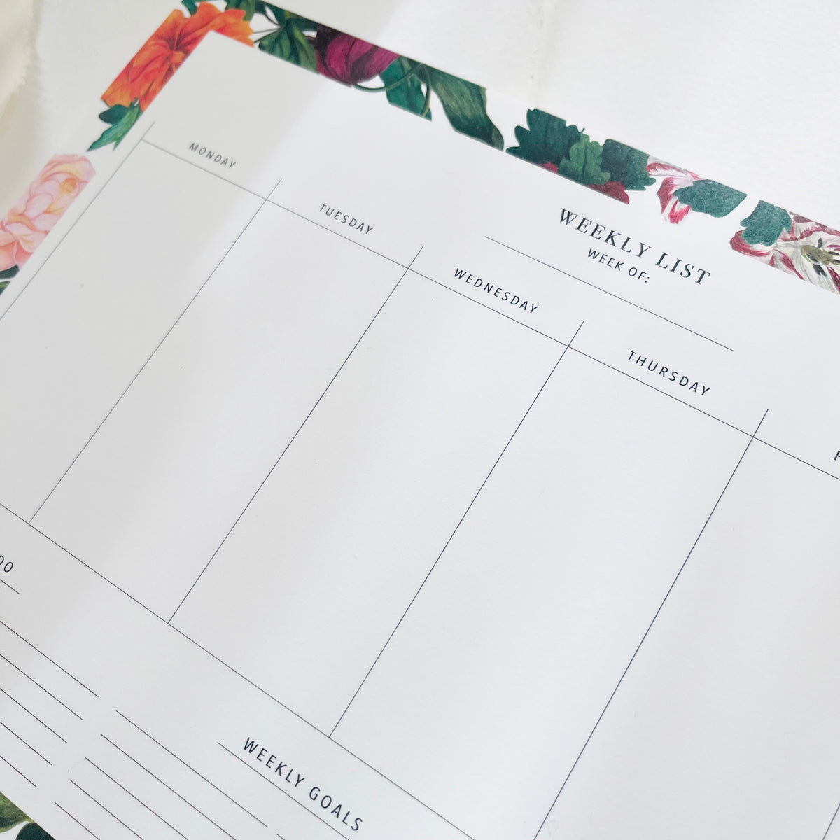 Weekly Planner - The English Garden No 2 | A4