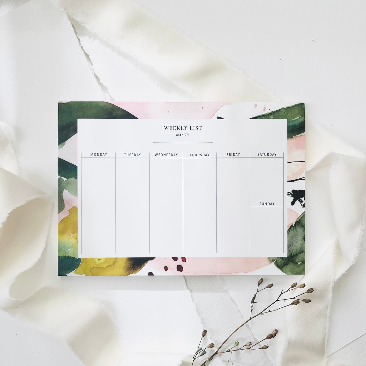 Weekly Planner - Floral Colours No1 | A5