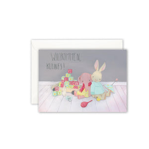 Grußkarte · WILLKOMMEN KLEINES Grußkarte Leo la Douce 