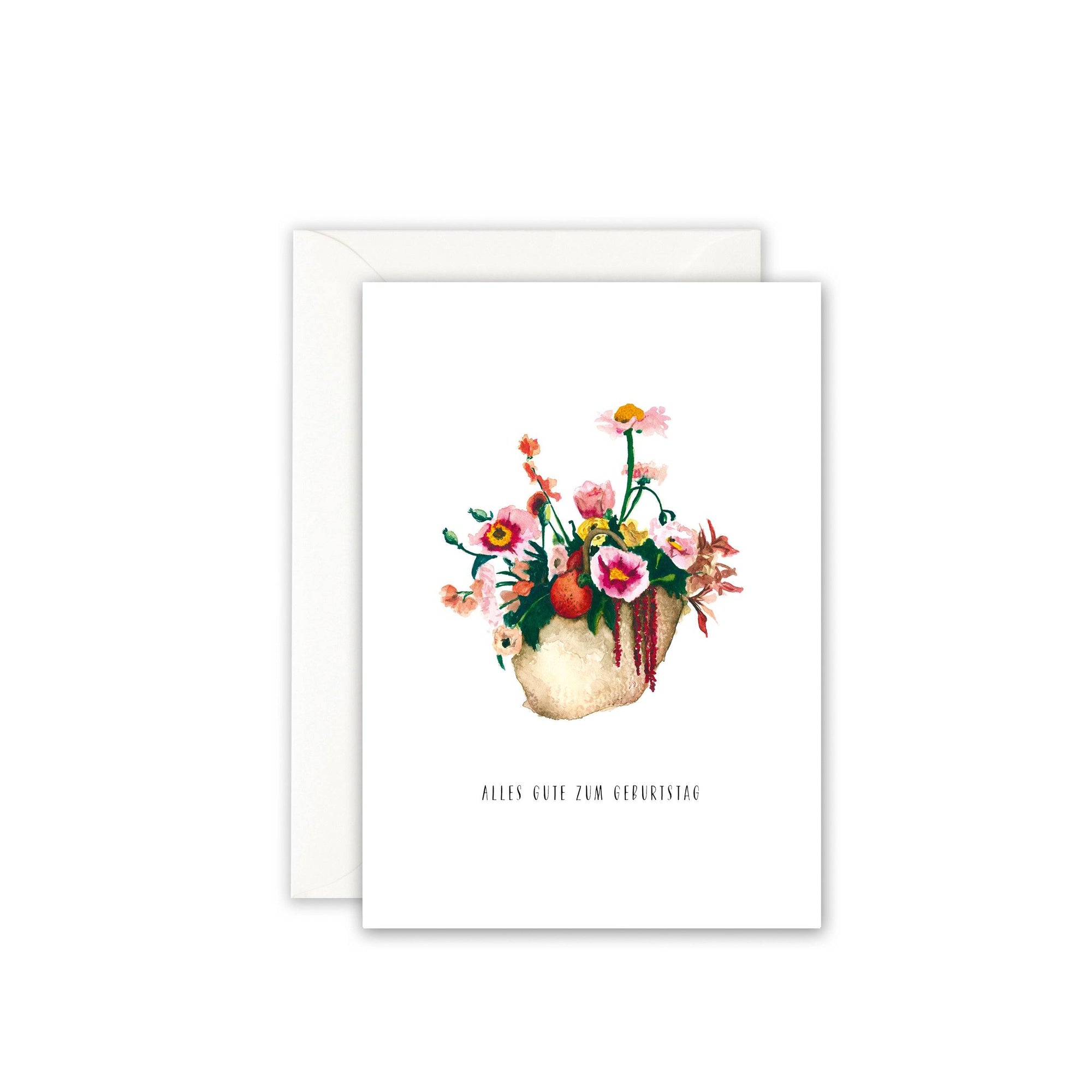 Grußkarte · Blumenkorb Grußkarte Leo la Douce 