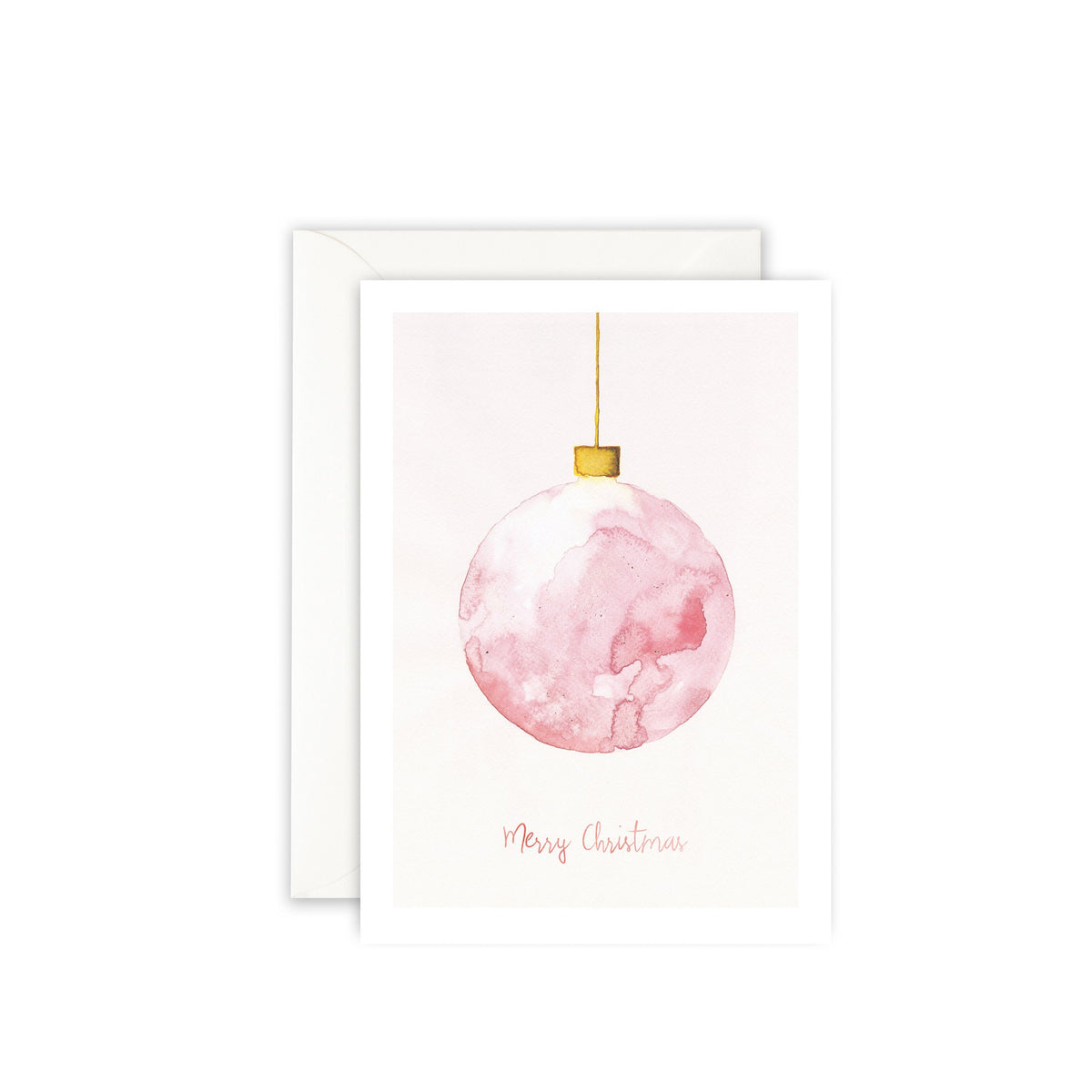 Weihnachtskarte · CHRISTMAS BAUBLE ROSE Grußkarte Leo la Douce 