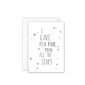 Grußkarte · I LOVE YOU MORE Grußkarte Leo la Douce 