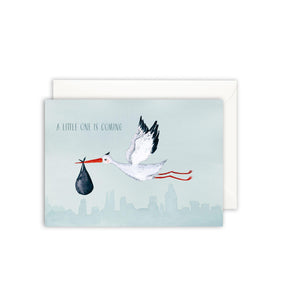 Grußkarte · A LITTLE ONE IS COMING Grußkarte Leo la Douce 