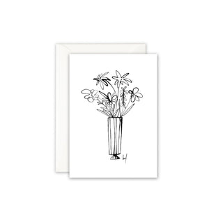 Grußkarte · FLOWER VASE Grußkarte Leo la Douce 