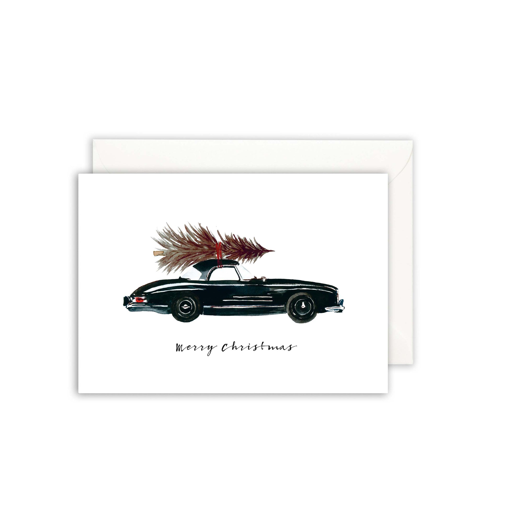 Weihnachtskarte · Christmas Gift Car · Black Grußkarte Leo la Douce 