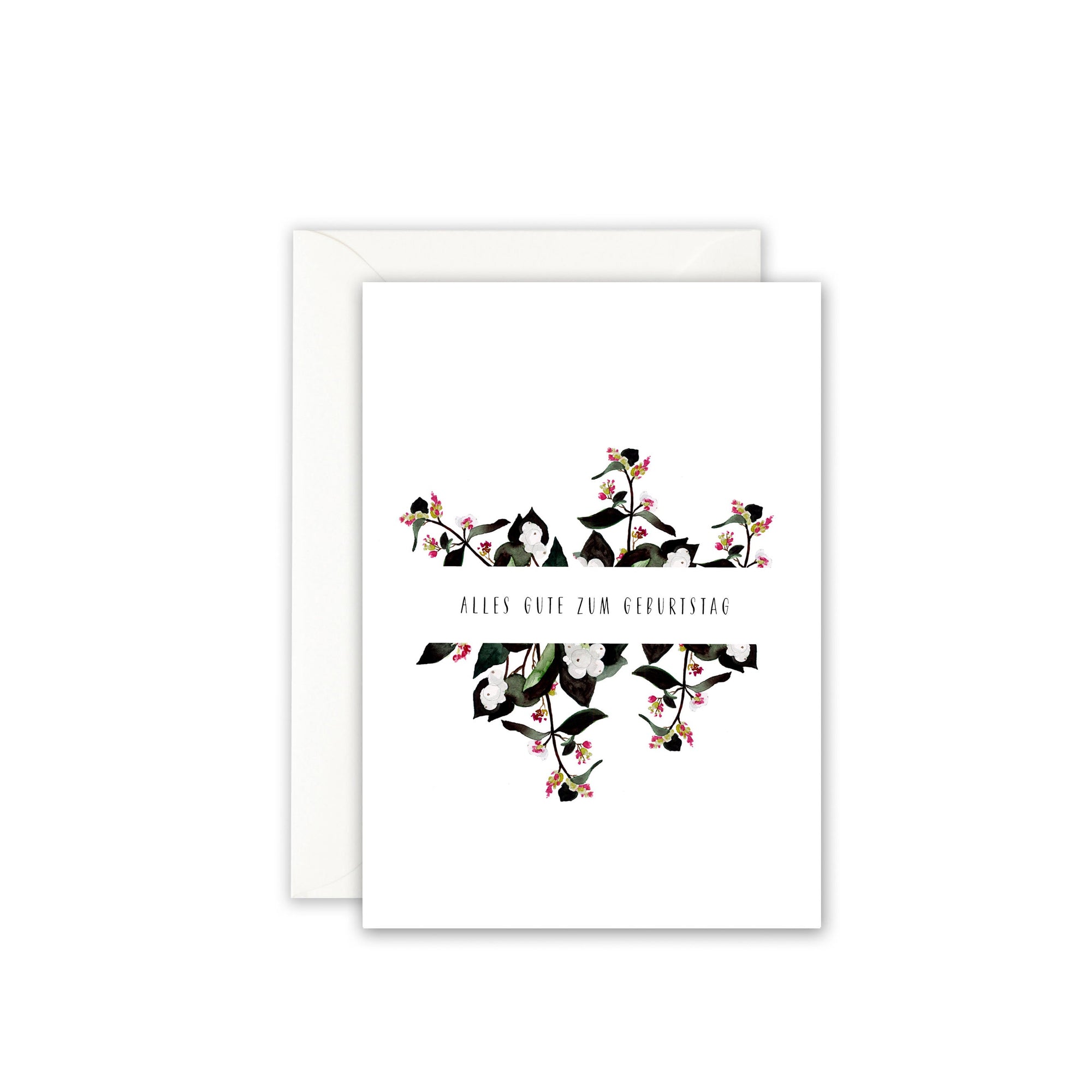 Grußkarte · Geburtstag · Schneebeeren Grußkarte Leo la Douce 