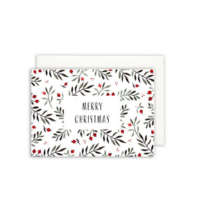 Grußkarte · Merry Christmas | Pattern Grußkarte Leo la Douce 