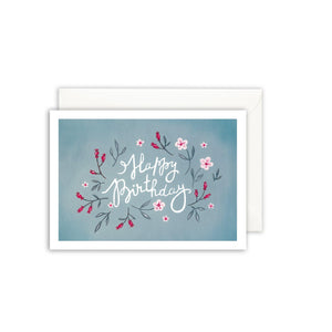 Greeting card · Happy Birthday | Blue Blossoms