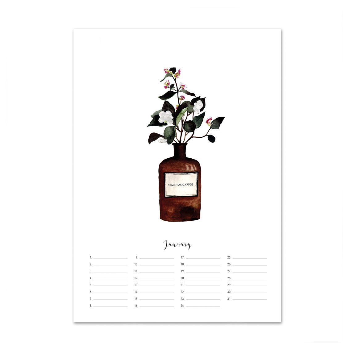 Geburtstagskalender - Vintage Flower Jars Kalender Atelier Leo la Douce 