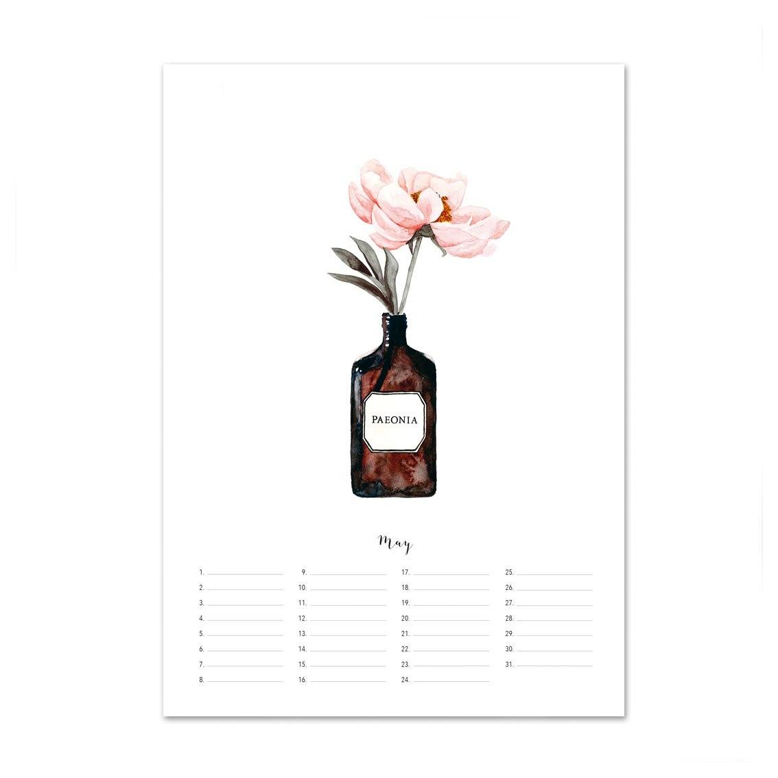Geburtstagskalender - Vintage Flower Jars + KARTENSET GESCHENKT Kalender Atelier Leo la Douce 