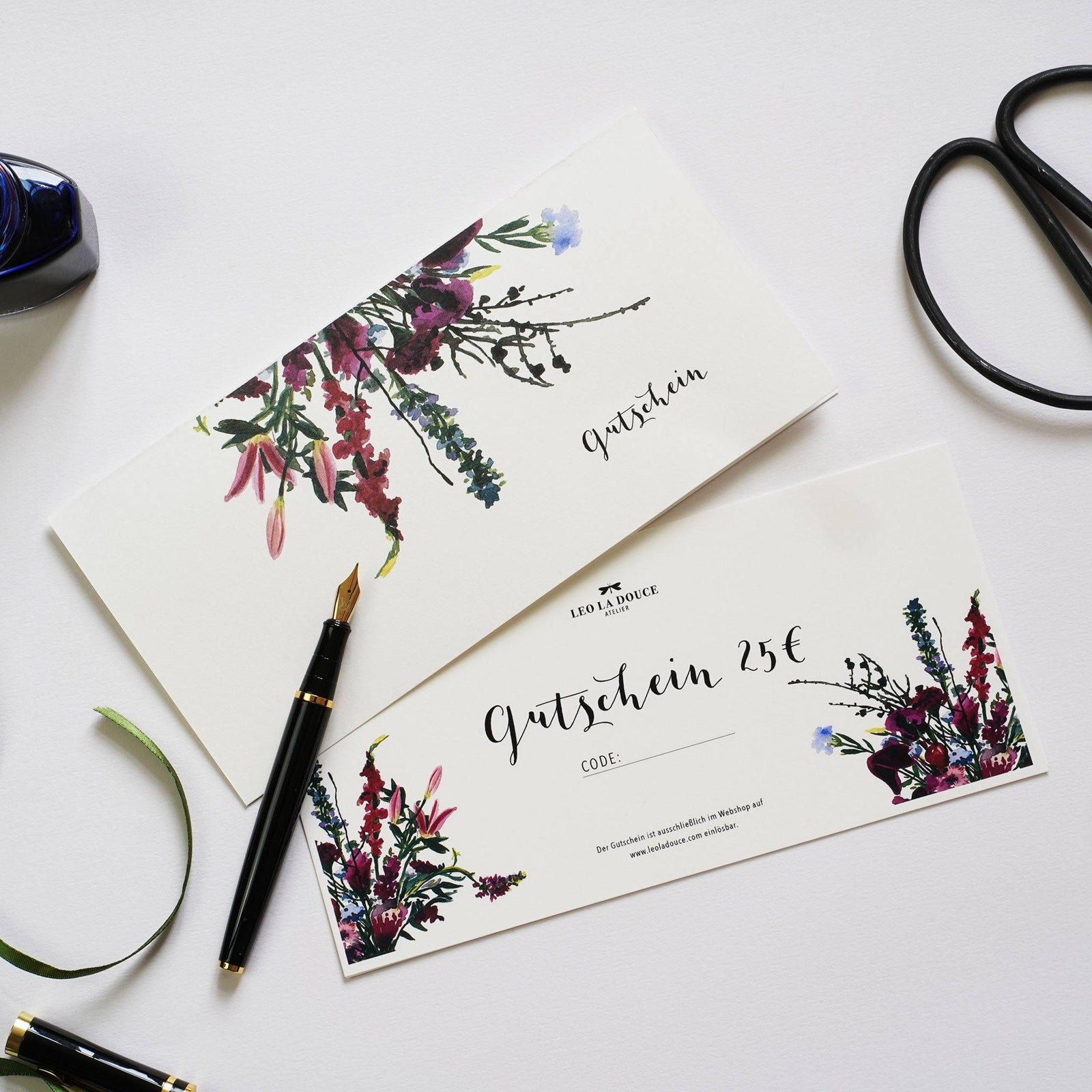 Geschenkgutschein · 25 Euro Geschenkgutschein Atelier Leo la Douce 
