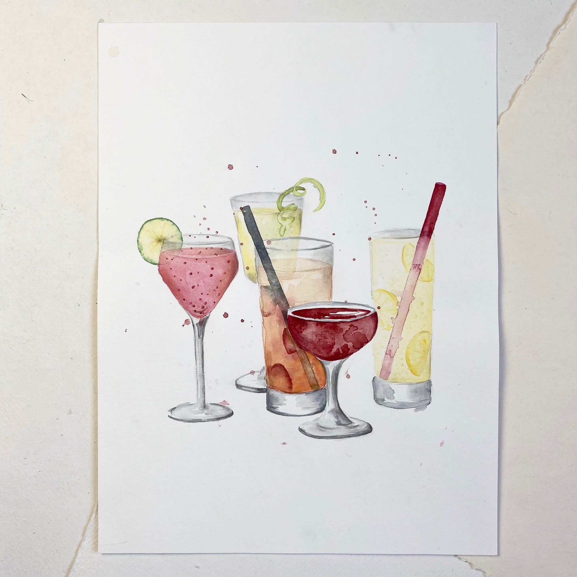 Original-Illustration | Cocktails Kunstdruck Leo la Douce 