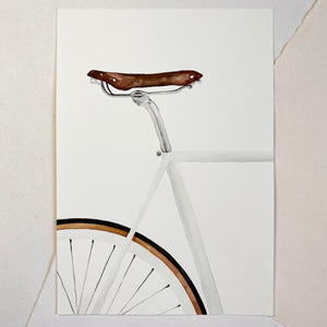 Original-Illustration | White Racer Kunstdruck Leo la Douce 