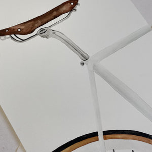 Original-Illustration | White Racer Kunstdruck Leo la Douce 