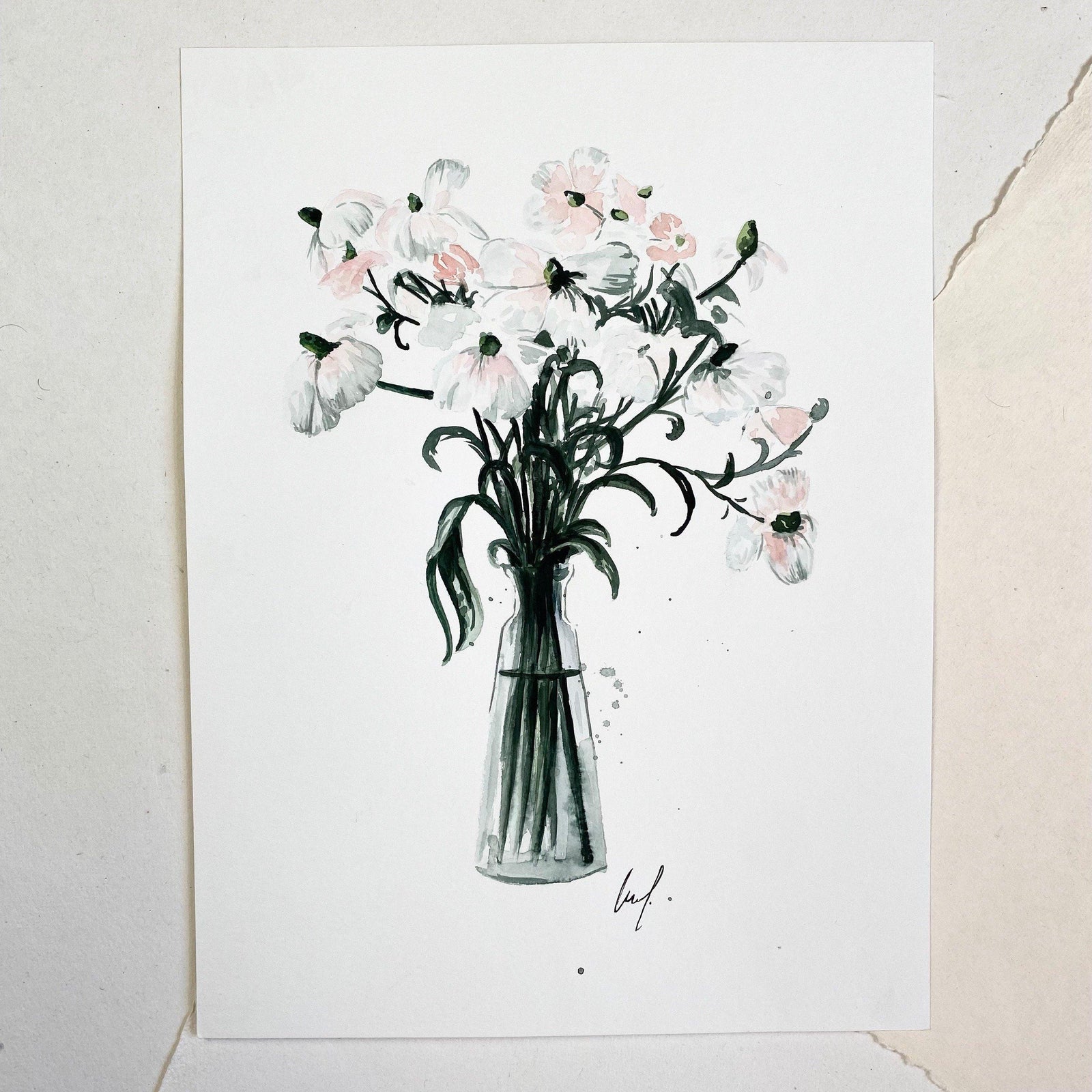 Original-Illustration | Pastel Flowers Kunstdruck Leo la Douce 