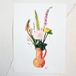 Original-Illustration | Spring Flowers Kunstdruck Leo la Douce 