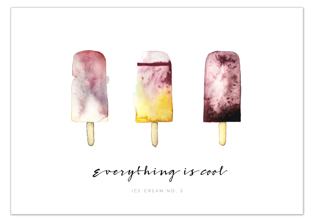 Kunstdruck - Everything is cool | Ice cream No 3 Kunstdruck Leo la Douce 