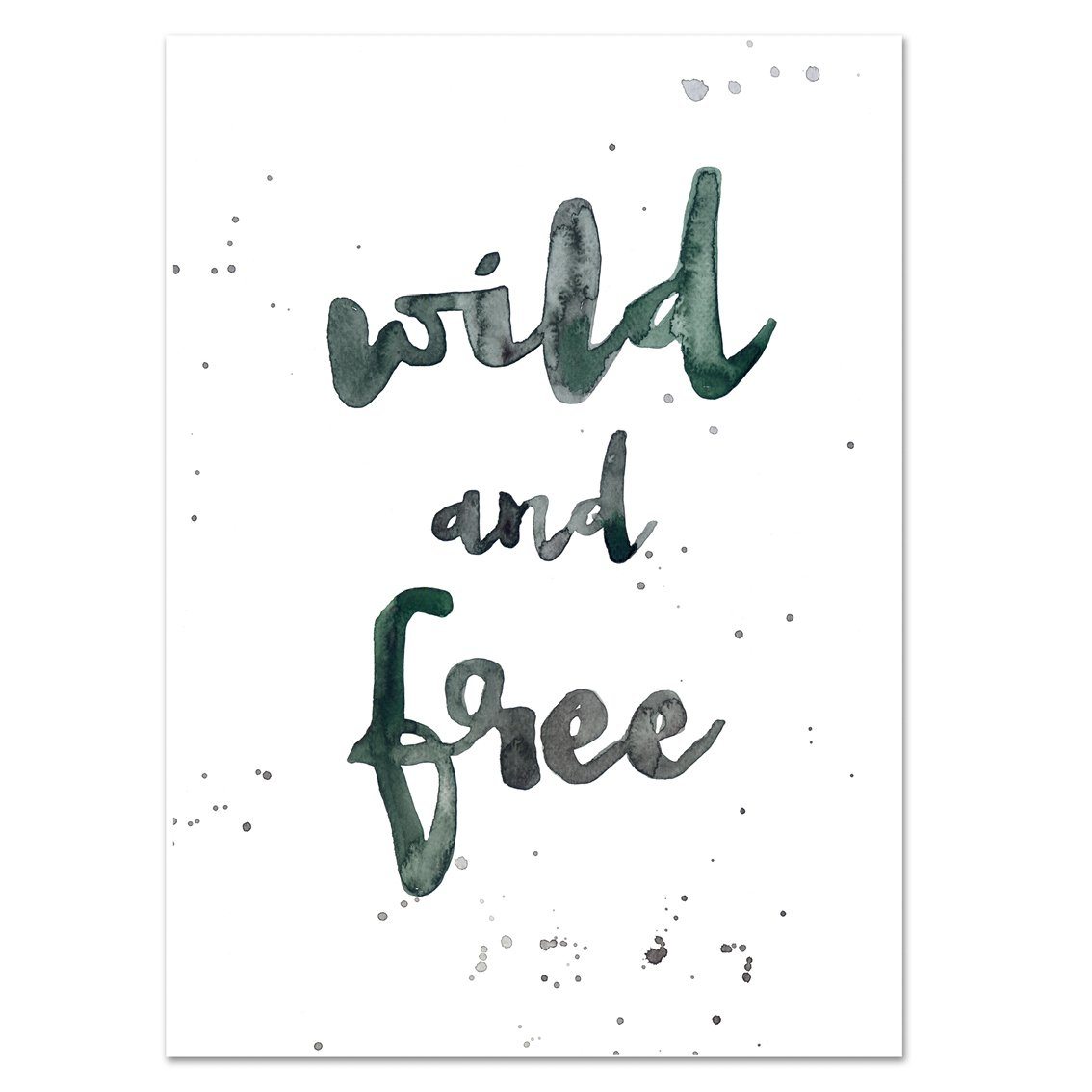 Kunstdruck - WILD &amp; FREE (WHITE) Kunstdruck Leo la Douce