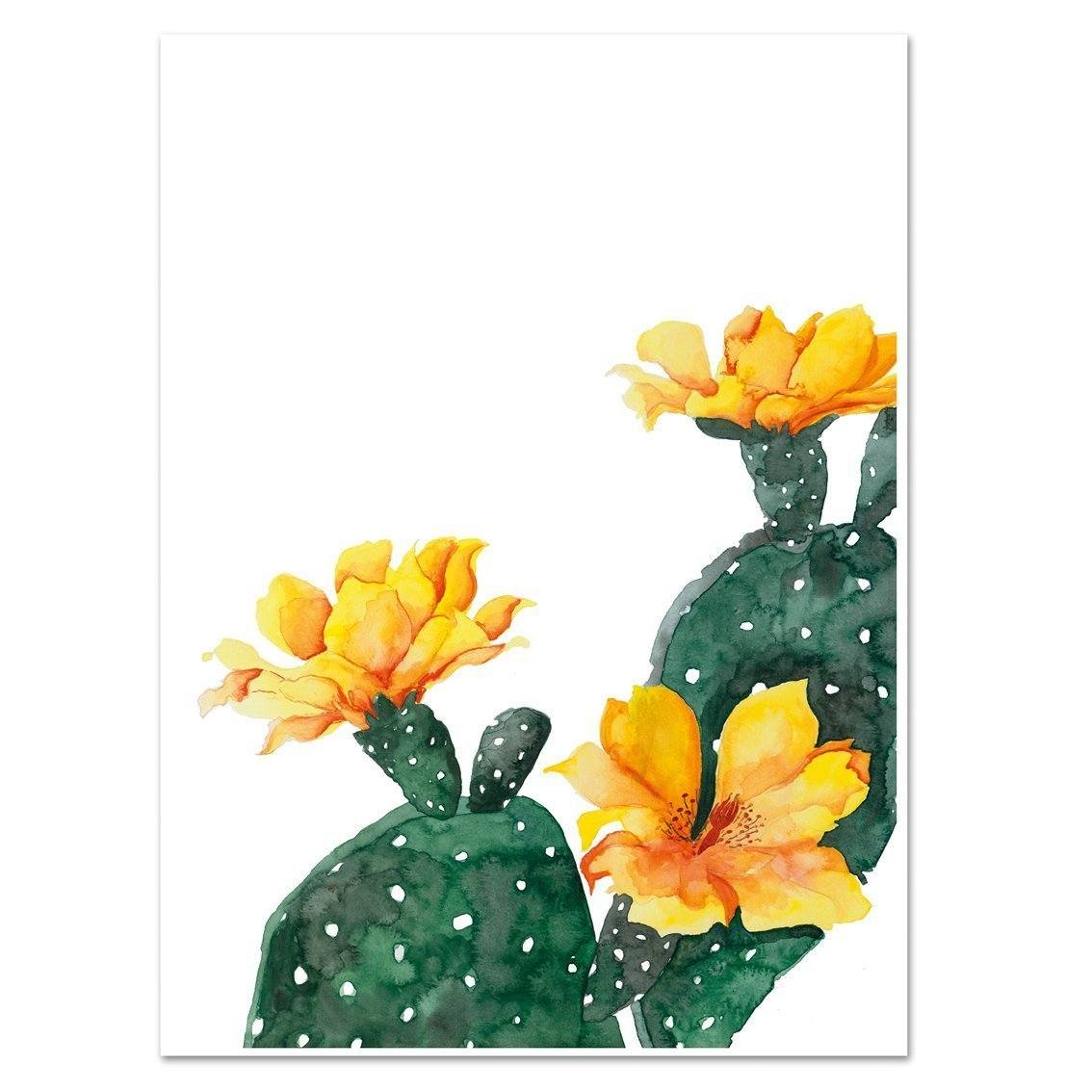 Kunstdruck - Yellow Cactus Flower Kunstdruck Leo la Douce 