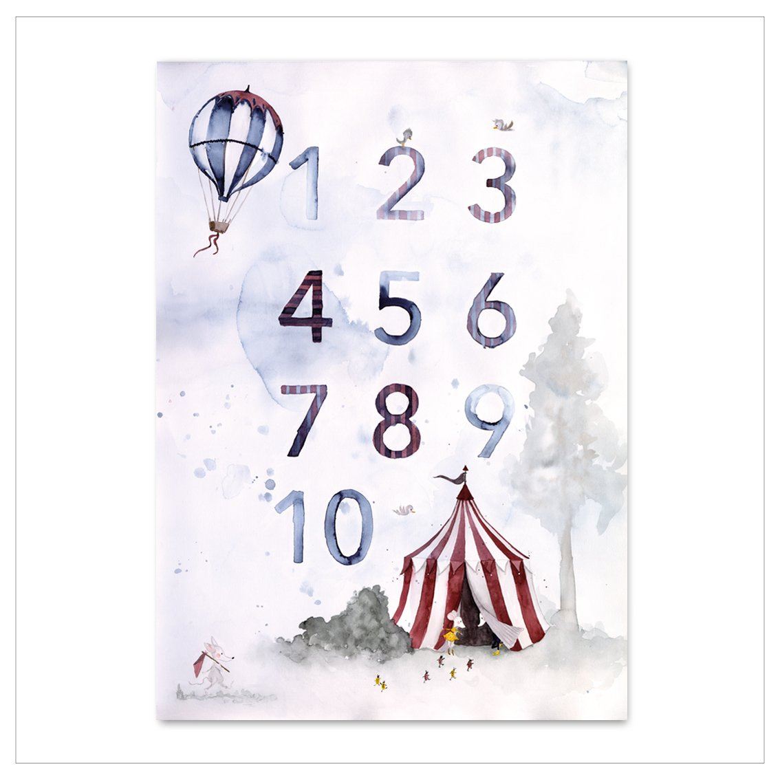 Kunstdruck - Zahlenposter - NUMBERS Kunstdruck Leo la Douce