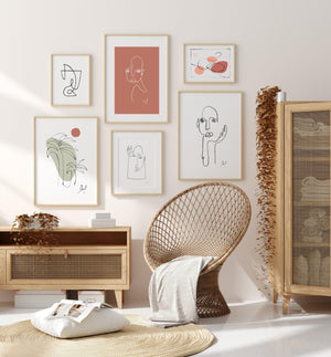 Kunstdruck - ART LINE - MELANCHOLIE (TERRA) Kunstdruck Leo la Douce