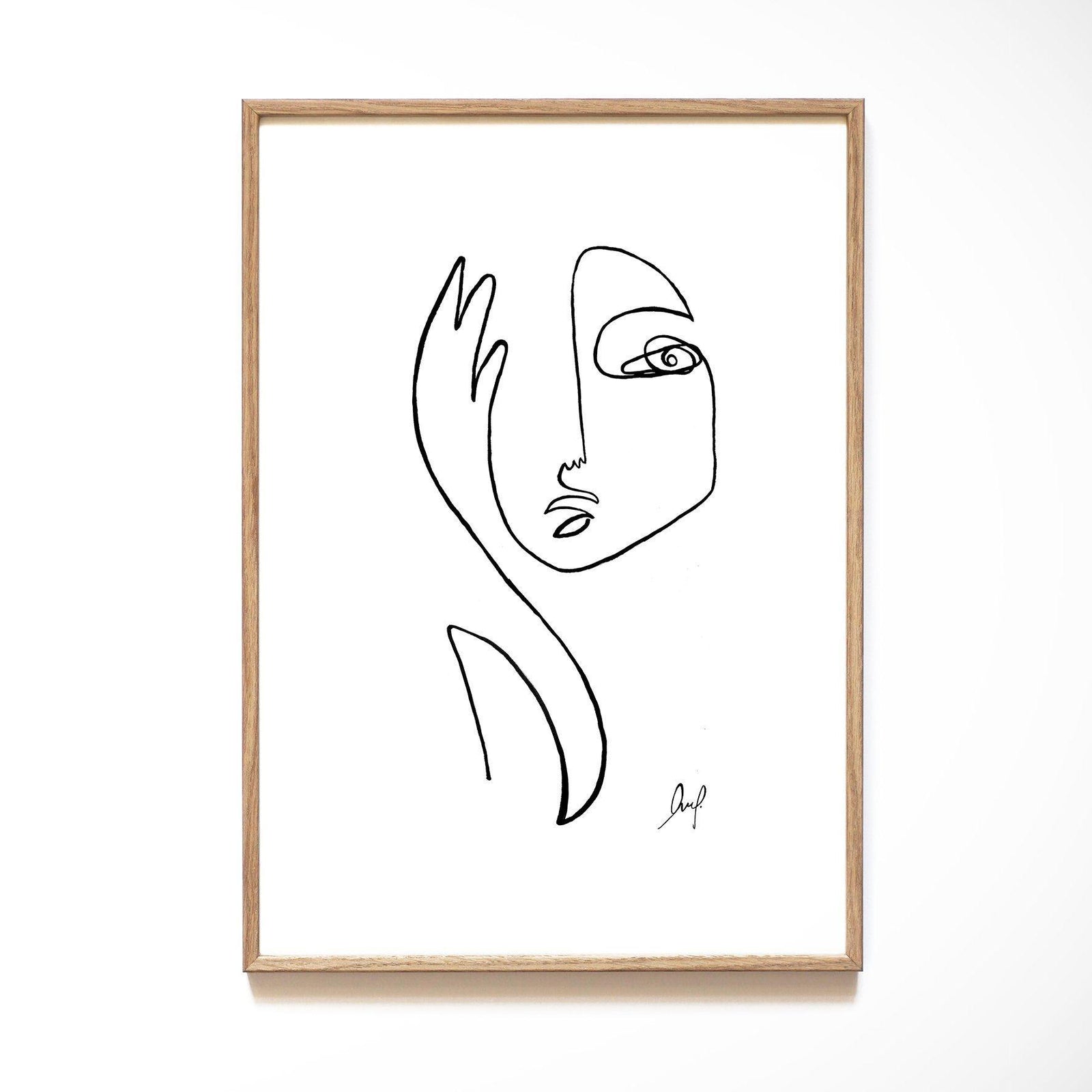 Kunstdruck - ART LINE - WHERE AM I Kunstdruck Leo la Douce