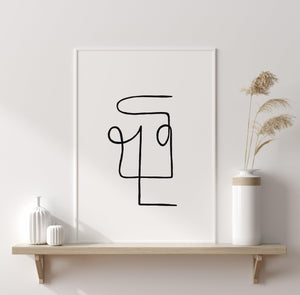 Kunstdruck - ART LINE - THE DUCK Kunstdruck Leo la Douce