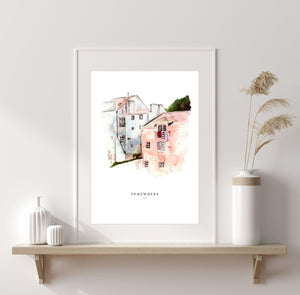 Kunstdruck - CITY - SOMEWHERE Kunstdruck Leo la Douce