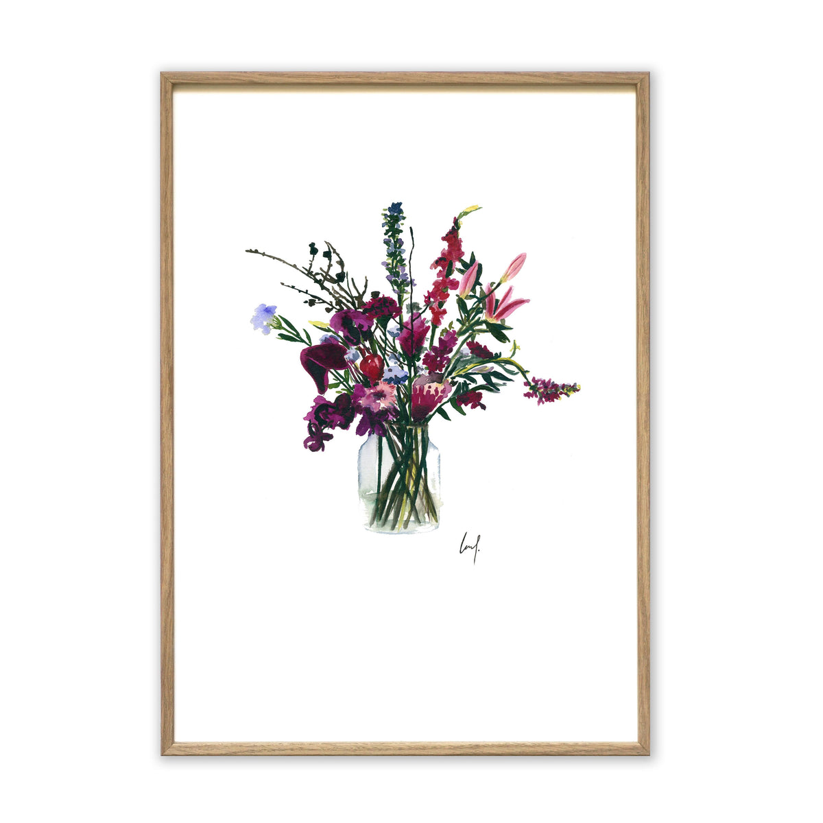 Kunstdruck - Violet Flowers Kunstdruck Leo la Douce 