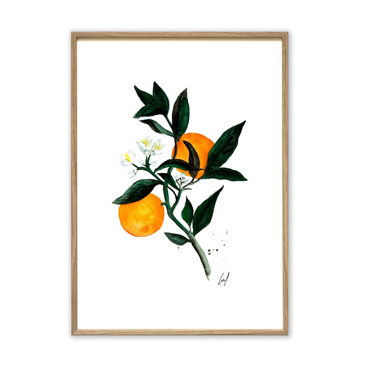 Kunstdruck - Orange Kunstdruck Leo la Douce 