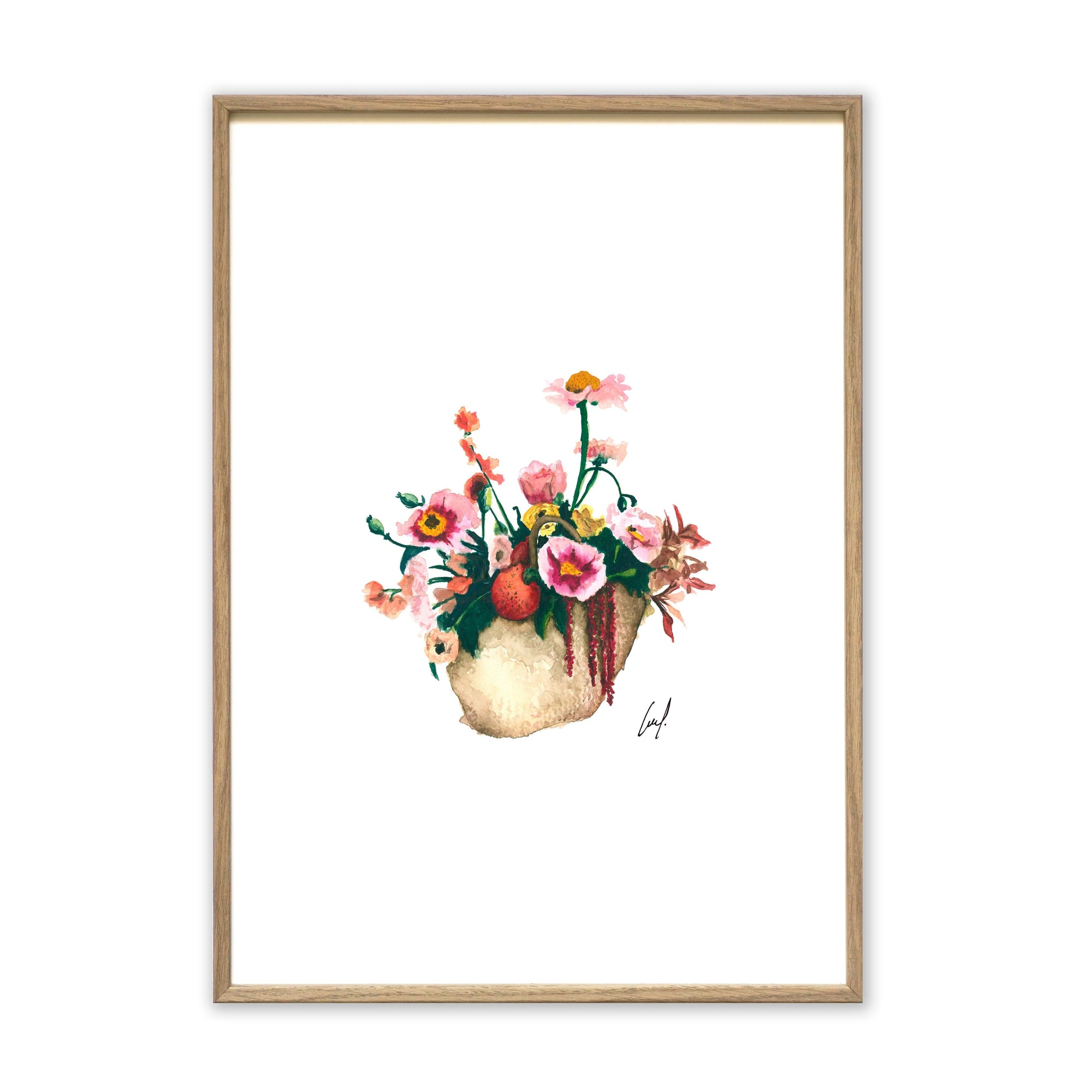 Kunstdruck - Flower Basket Kunstdruck Leo la Douce 