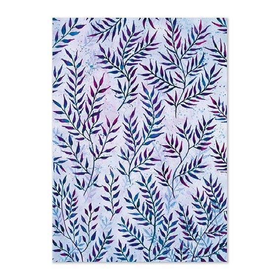 Geschenkpapier · SUMMER LEAVES - BLUE (3 Bögen) Geschenkpapier Leo la Douce 
