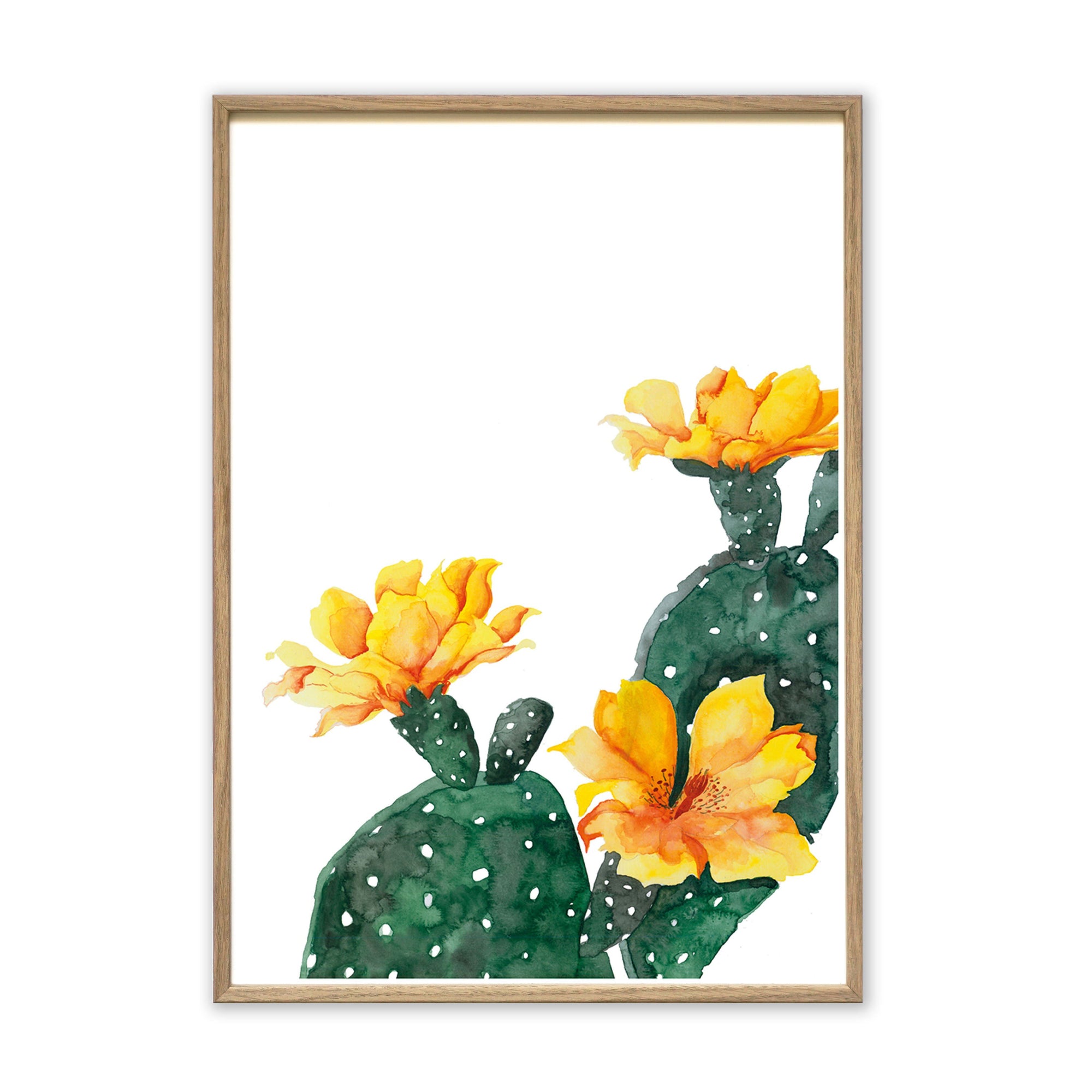 Kunstdruck - Yellow Cactus Flower Kunstdruck Leo la Douce 