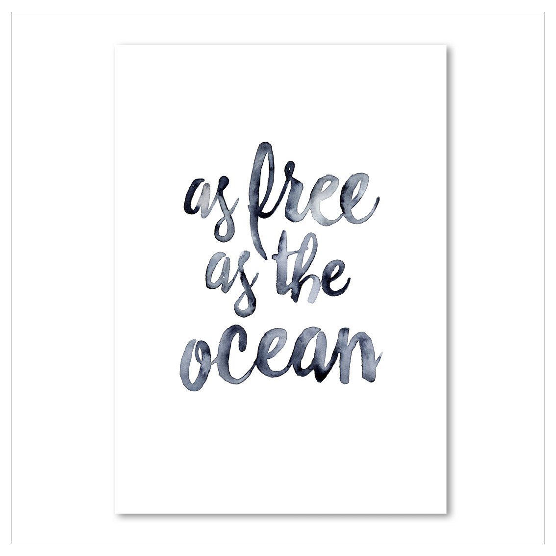 Kunstdruck - AS FREE AS THE OCEAN Kunstdruck Leo la Douce