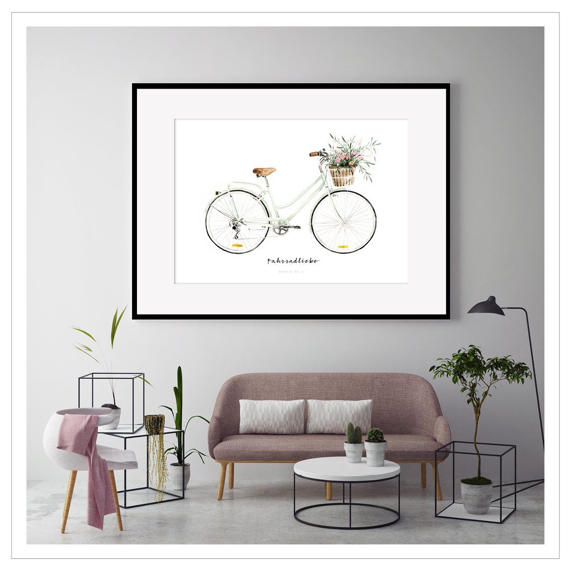 Kunstdruck - BICYCLE-LOVE Kunstdruck Leo la Douce