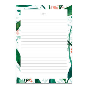 Notizblock - Green Leaves No 1 Notizblock Leo la Douce 