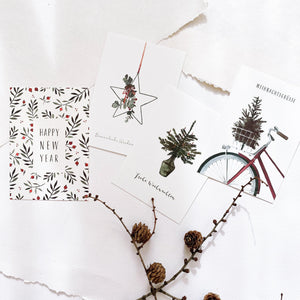 8er Set Postkarten · Weihnachtskarten Set VII Postkarte Atelier Leo la Douce 