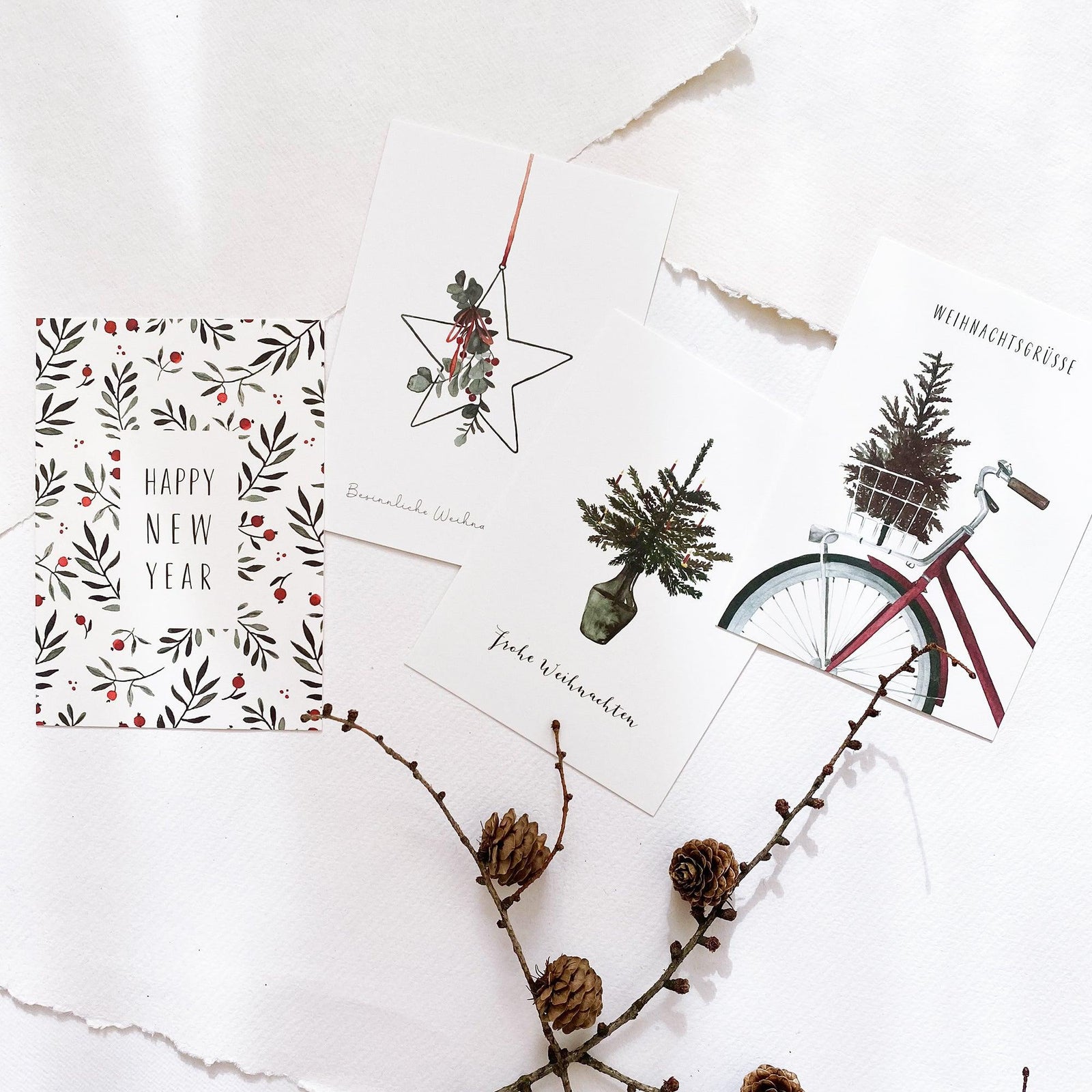 8er Set Postkarten · Weihnachtskarten Set VII Postkarte Atelier Leo la Douce 