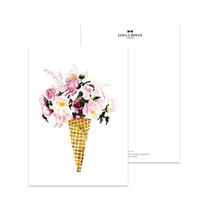 Postkarte - FLOWER CONE Postkarte Leo la Douce 