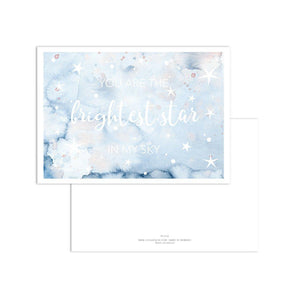 Postkarte - Brightest star in my sky Postkarte Leo la Douce 
