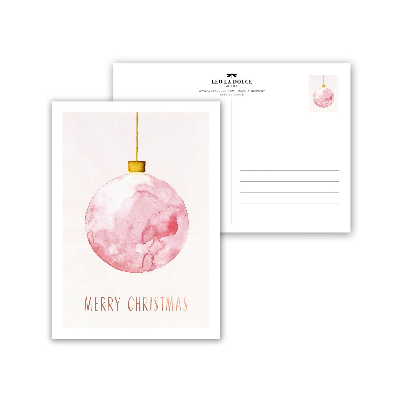 Postkarte - ROSÉ BAUBLE Postkarte Leo la Douce 