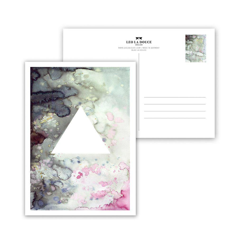 Postkarte - ABSTRACT TRIANGLE Postkarte Leo la Douce 